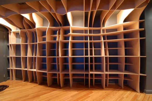 Digitally Fabricated Bookshelf (photo: dbd Studio)